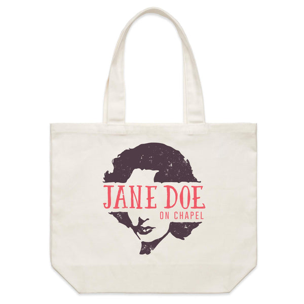 Jane Doe on Chapel Shoulder Canvas Tote Bag